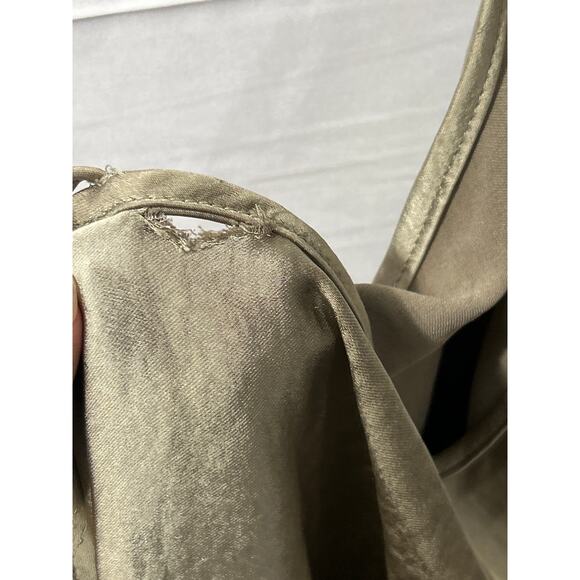 NWT Oak+Fort SATIN BUTTERFLY SLEEVE MIDI DRESS - Picture 6 of 6